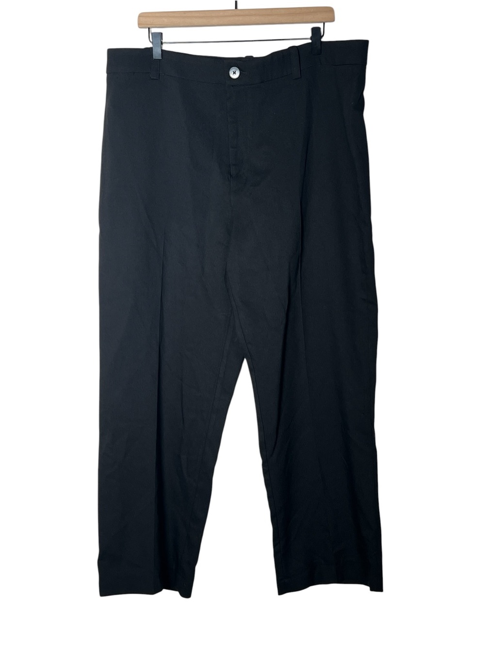 MNG by Mango black wide leg business casual dress pants size 14 B189